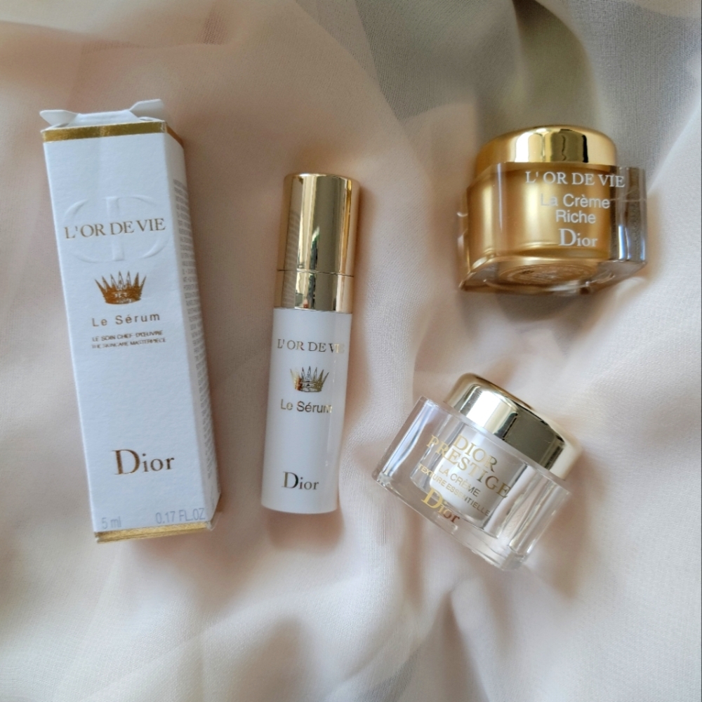 NEW Dior L'Or De Vie Le Serum & La Crème Riche 5ml, Dior Prestige 5ml